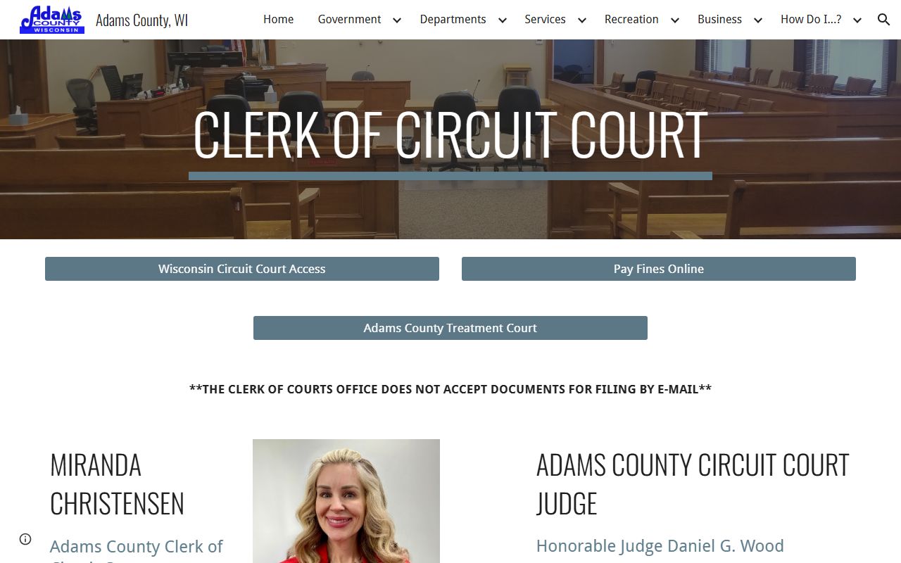 Adams County Court Docket clerk of circuit court page