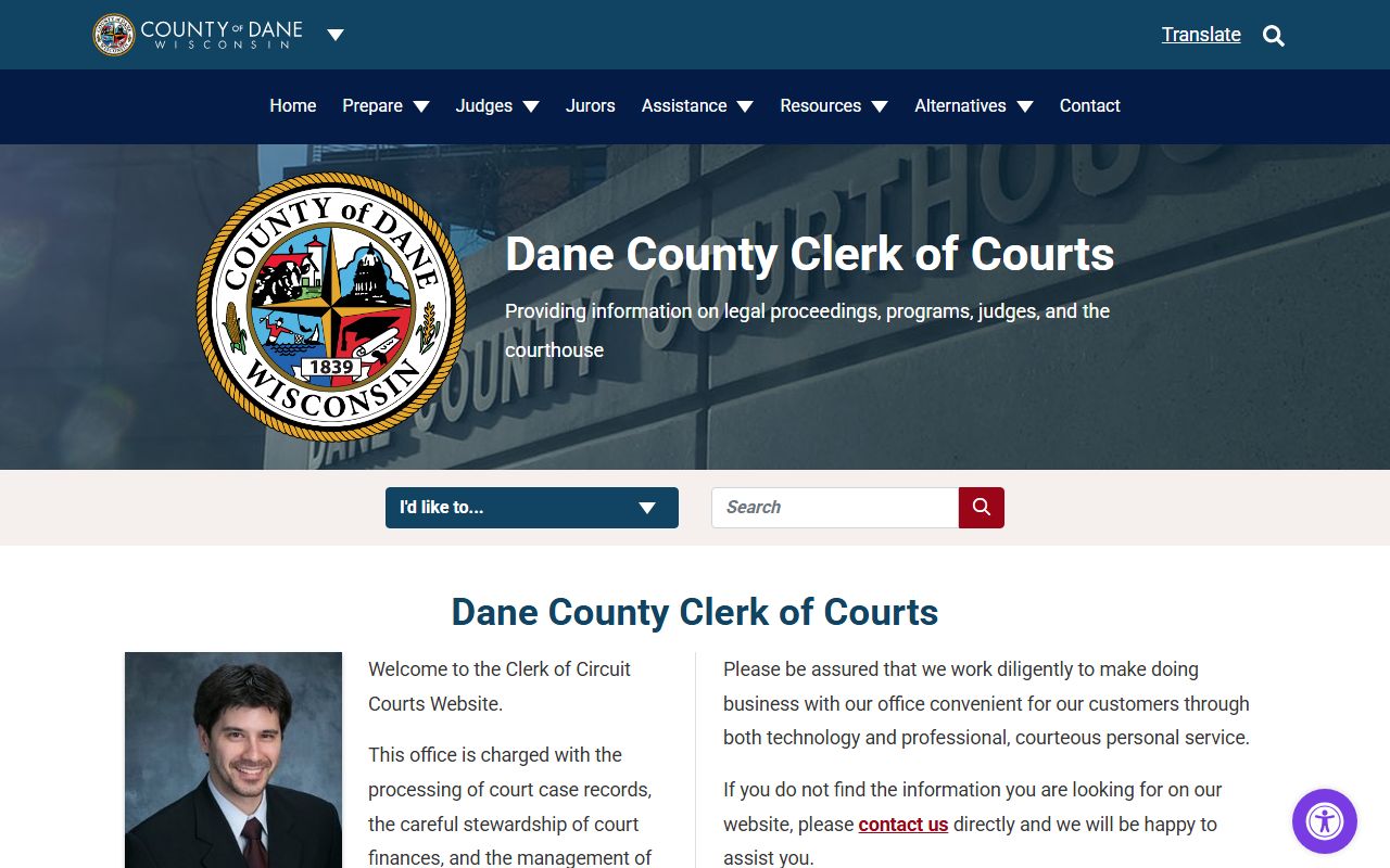 Dane County Court Docket clerk of courts image