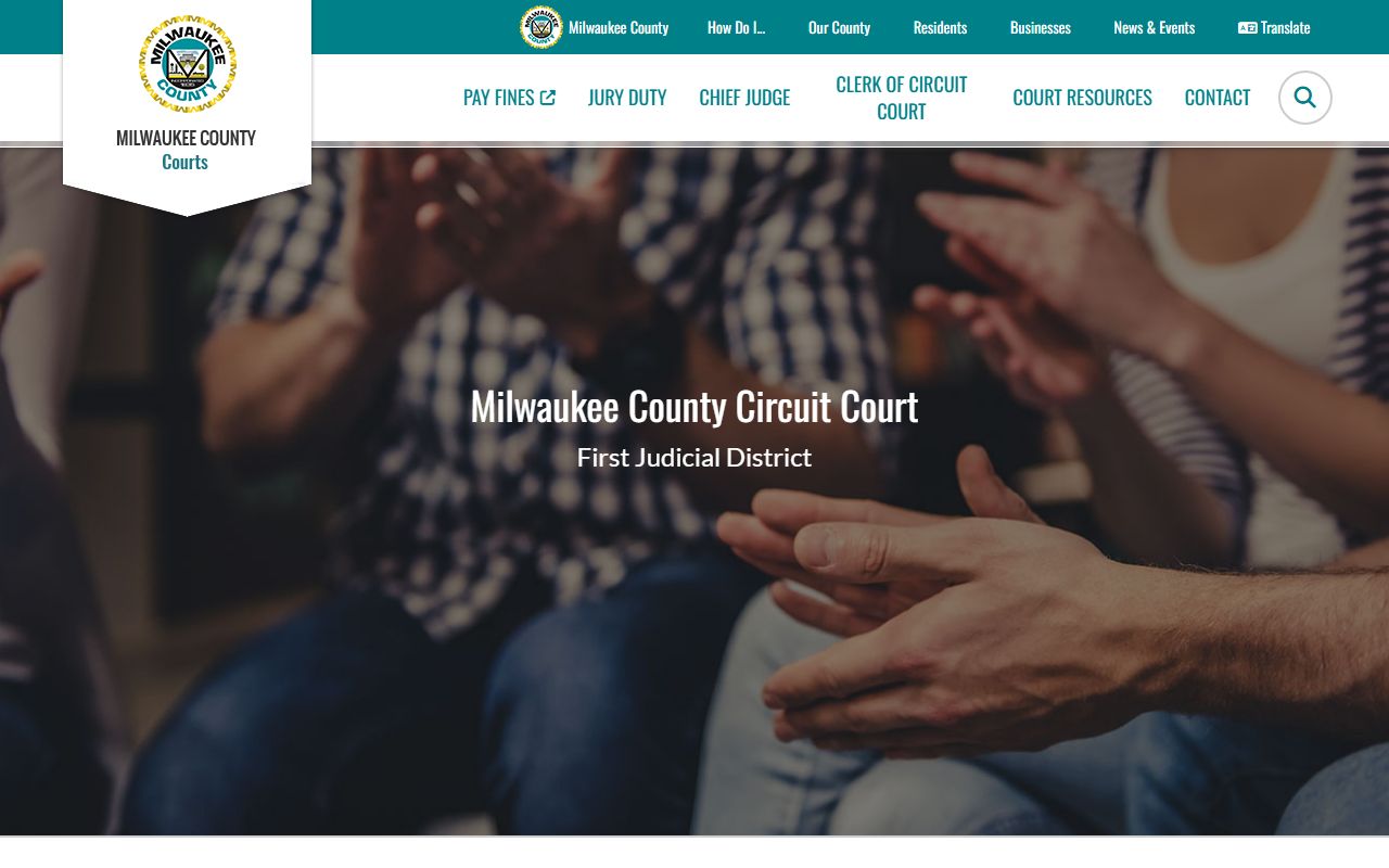 Milwaukee County Court Docket main courts page