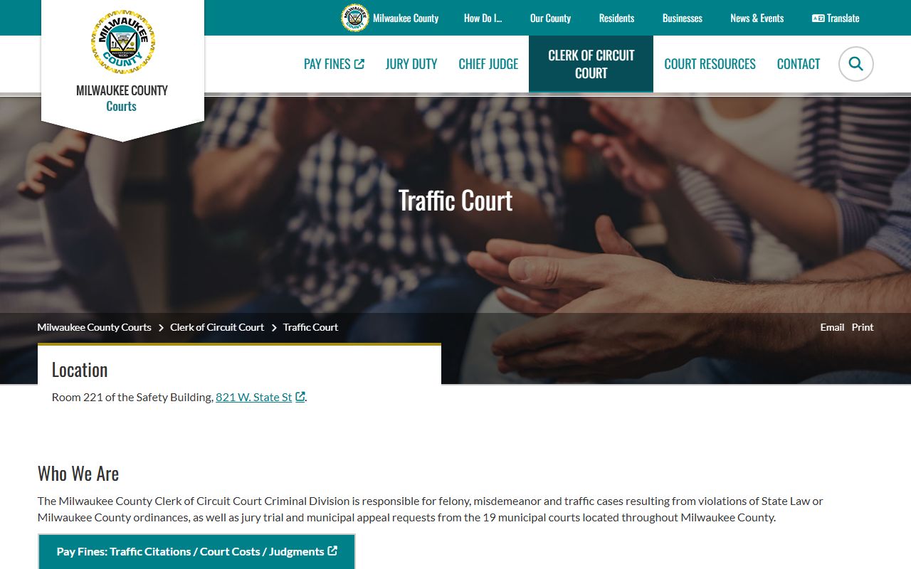 Milwaukee County Court Docket traffic court